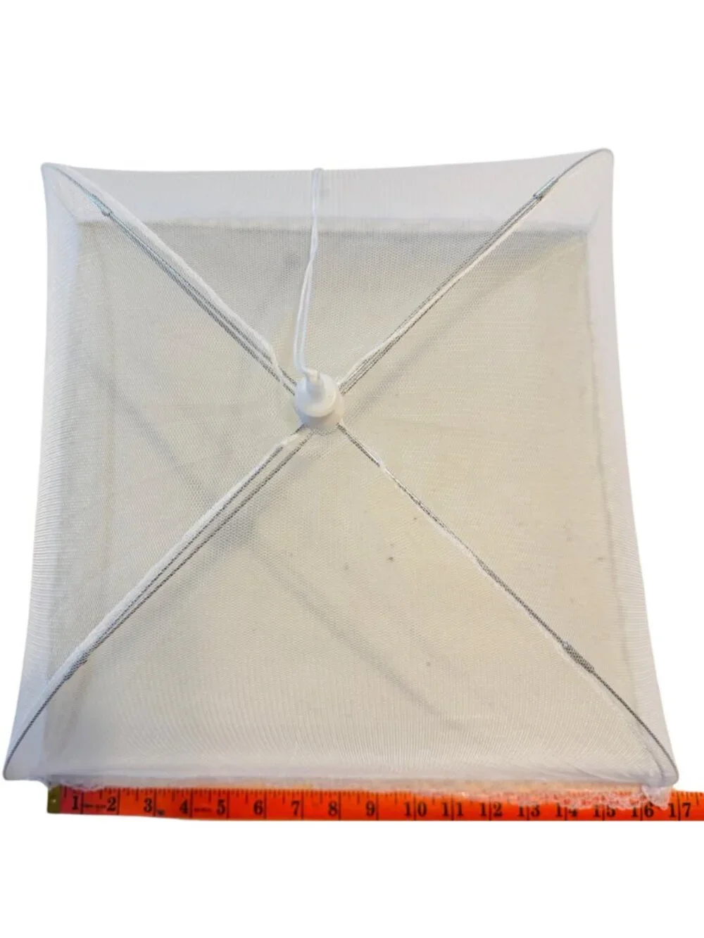 Foldable Mesh Food Cover With Lace Trim 17 x 17 Inches Set Of 4 Lightweight & Du